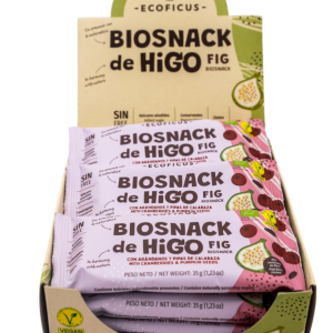 Barritas energéticas naturales BIO de higo con arándanos y pipas 12uds